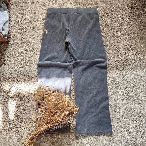 Juicy Couture Gray Sweatpants Velour Pants Y2K Women’s Size M - Picture 1 of 13